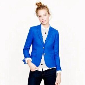 J. Crew Original Schoolboy Blazer Wool Blend Bright Blue 00